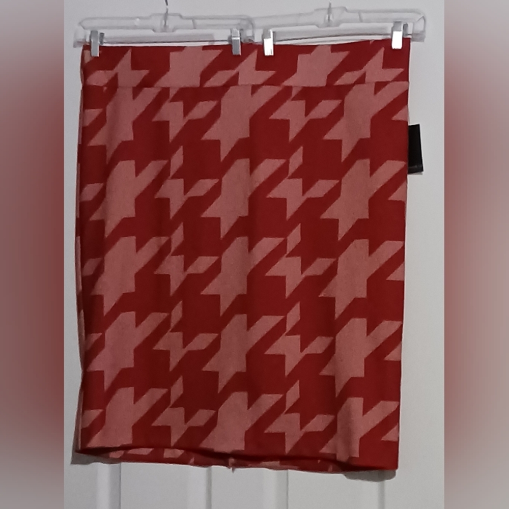 Red and Pink pattern skirt